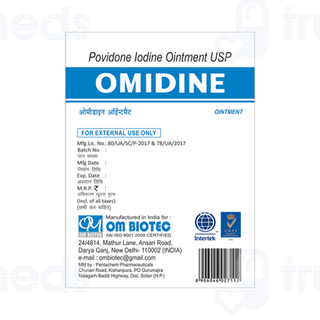 Omidine 5 % Ointment 15 Gm