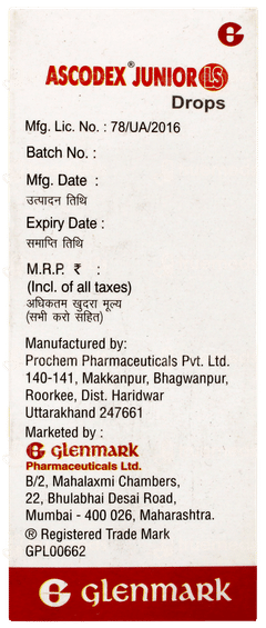 Ascodex Junior Ls Oral Drops 15ml