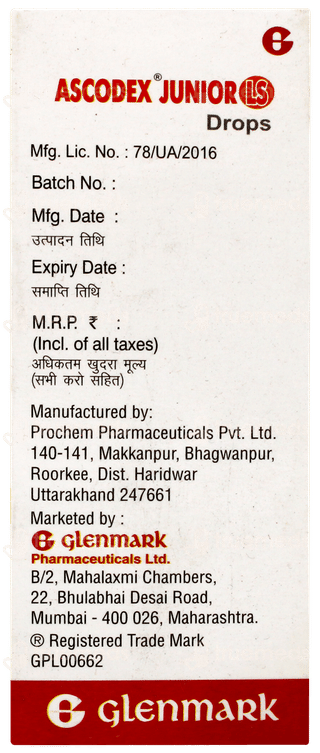 Ascodex Junior Ls Oral Drops 15ml