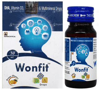 Wonfit Dha Orange Flavour Oral Drops 30ml