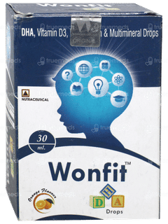 Wonfit Dha Orange Flavour Oral Drops 30ml