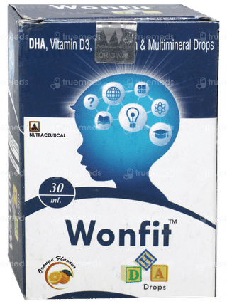Wonfit Dha Orange Flavour Oral Drops 30ml