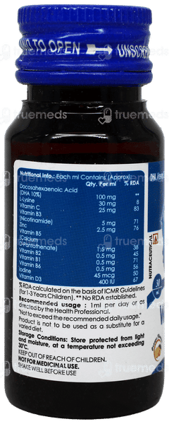 Wonfit Dha Orange Flavour Oral Drops 30ml