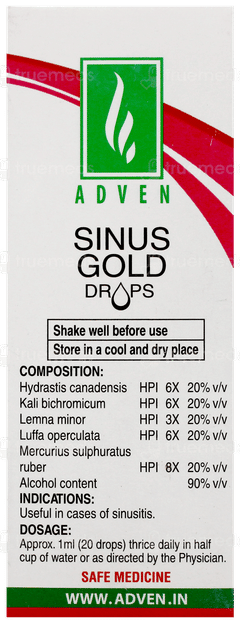 Adven Sinus Gold Drops 30Ml Adven Sinus Gold Drops 30Ml