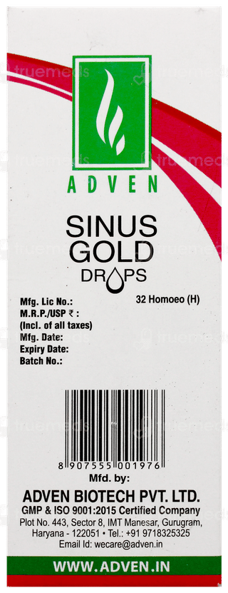 Adven Sinus Gold Drops 30Ml