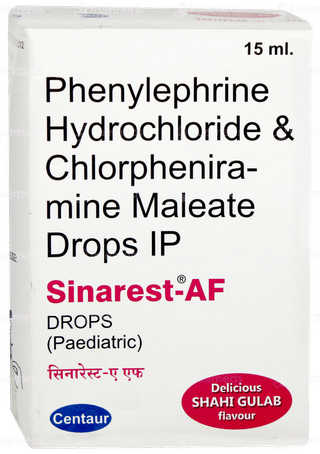 Sinarest Af Shahi Gulab Flavour Oral Drops 15ml