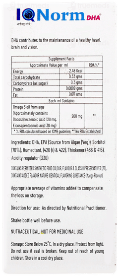 Iqnorm Dha Mango Flavour Oral Drops 30ml
