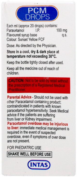 Pcm Mint Flavour Oral Drops 15ml