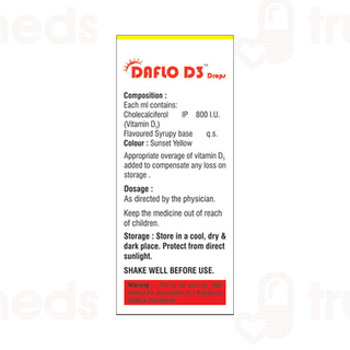 Daflo D3 Strawberry Flavour Oral Drops 30ml