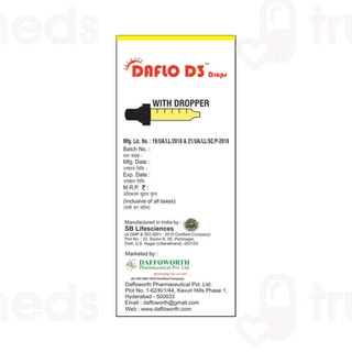 Daflo D3 Strawberry Flavour Oral Drops 30ml