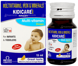 Kidicare New Formula Orange Flavour Oral Drops 15ml