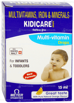 Kidicare New Formula Orange Flavour Oral Drops 15ml
