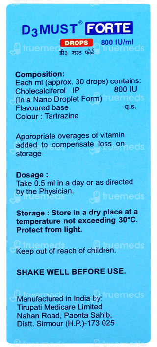 D3 Must Forte Pineapple Flavour Oral Drops 15ml