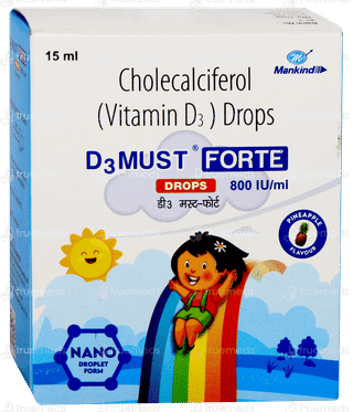 D3 Must Forte Pineapple Flavour Oral Drops 15ml