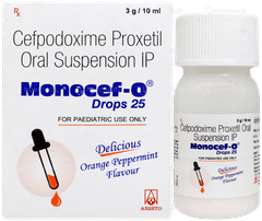Monocef O 25 Orange Peppermint Flavour Oral Drops 10ml