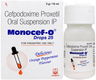 Monocef O 25 Orange Peppermint Flavour Oral Drops 10ml