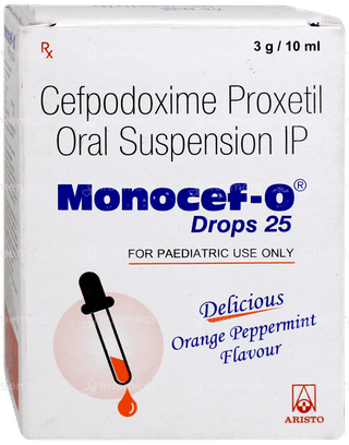 Monocef O 25 Orange Peppermint Flavour Oral Drops 10ml