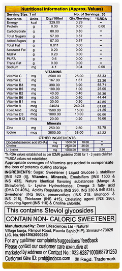 Oh D3 Plus Mango & Strawberry Flavour  Oral Drops 30ml