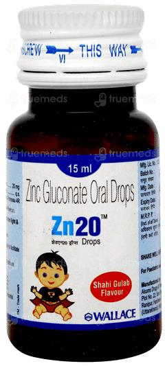 Zn20 Shahi Gulab Flavour Oral Drops 15ml