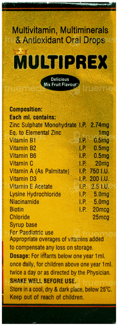 Multiprex Mix Fruit Flavour Oral Drops 30Ml
