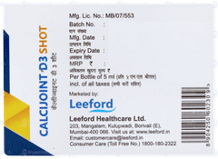 Calcijoint D3 Shot Sugar Free Solution 5ml