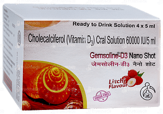 Gemsoline D3 Nano Shot Litchi Flavour Sugar Free Solution 5ml