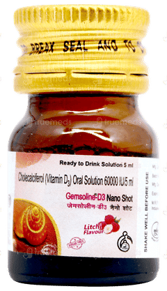 Gemsoline D3 Nano Shot Litchi Flavour Sugar Free Solution 5ml