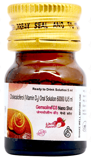 Gemsoline D3 Nano Shot Litchi Flavour Sugar Free Solution 5ml