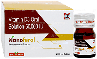 Nanoferol Butterscotch Flavour Sugar Free Solution 5ml