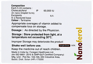 Nanoferol Butterscotch Flavour Sugar Free Solution 5ml