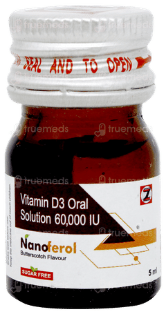 Nanoferol Butterscotch Flavour Sugar Free Solution 5ml