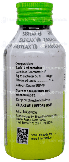 Easylax L Lemon Flavour Sugar Free Solution 100Ml