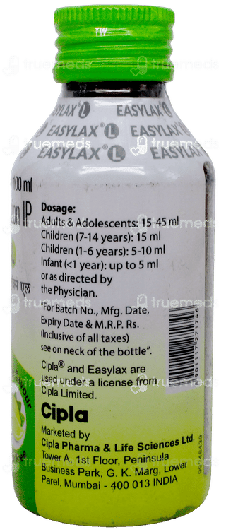 Easylax L Lemon Flavour Sugar Free Solution 100Ml