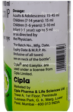 Easylax L Lemon Flavour Sugar Free Solution 100Ml