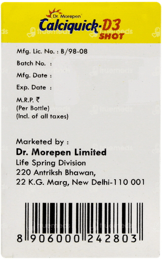 Calciquick D3 Shot Sugar Free Solution 5ml