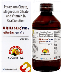 Uriliser Mb6 Lemon Flavour Sugar Free Solution 200ml Uriliser Mb6 Lemon Flavour Sugar Free Solution 200ml