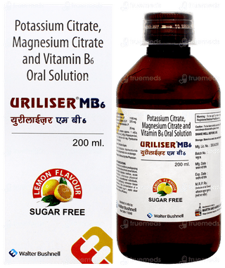 Uriliser Mb6 Lemon Flavour Sugar Free Solution 200ml