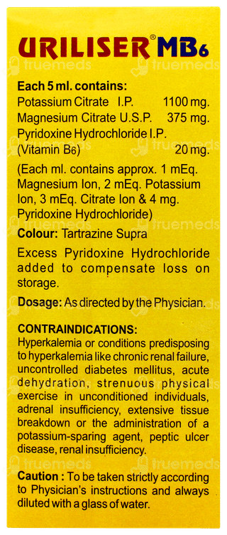 Uriliser Mb6 Lemon Flavour Sugar Free Solution 200ml