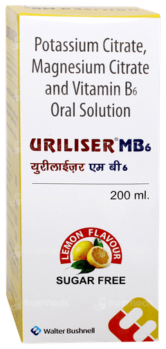 Uriliser Mb6 Lemon Flavour Sugar Free Solution 200ml Uriliser Mb6 Lemon Flavour Sugar Free Solution 200ml