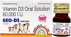 Geo D3 Nano Shot Butterscotch Flavour Sugar Free Solution 5Ml