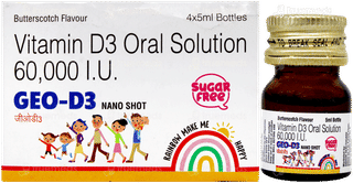 Geo D3 Nano Shot Butterscotch Flavour Sugar Free Solution 5Ml
