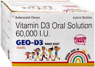 Geo D3 Nano Shot Butterscotch Flavour Sugar Free Solution 5Ml