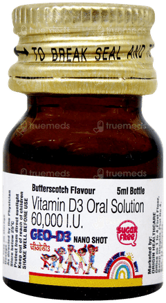 Geo D3 Nano Shot Butterscotch Flavour Sugar Free Solution 5Ml