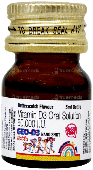 Geo D3 Nano Shot Butterscotch Flavour Sugar Free Solution 5Ml