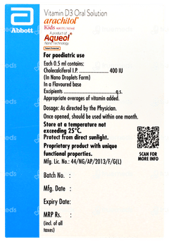 Arachitol Kids 400iu Pineapple Flavour Solution 15ml