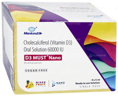 D3 Must Nano Mixed Fruit Flavour Sugar Free Solution 5ml