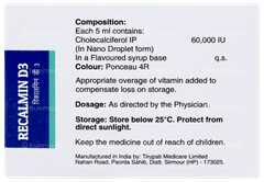 Recalmin D3 Sugar Free Solution 5ml