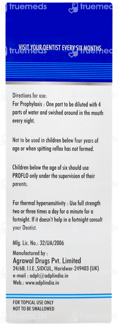 Proflo Anticavity Mouth Rinse Solution 180ml