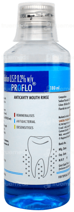 Proflo Anticavity Mouth Rinse Solution 180ml
