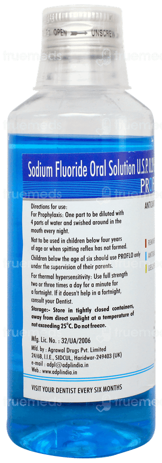 Proflo Anticavity Mouth Rinse Solution 180ml